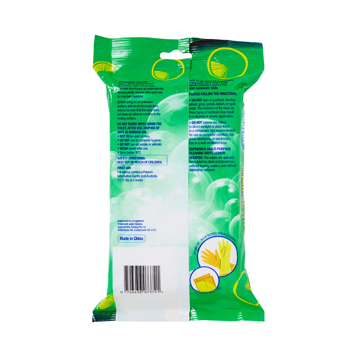Supreme Multi-Purpose Cleaning Wipes 60pk