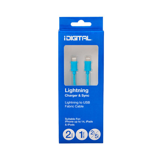 Iphone 5 Usb Fabric Cable 1m 2pk