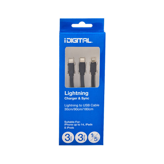 Lightning Cable 30cm/90cm/180cm 3pk