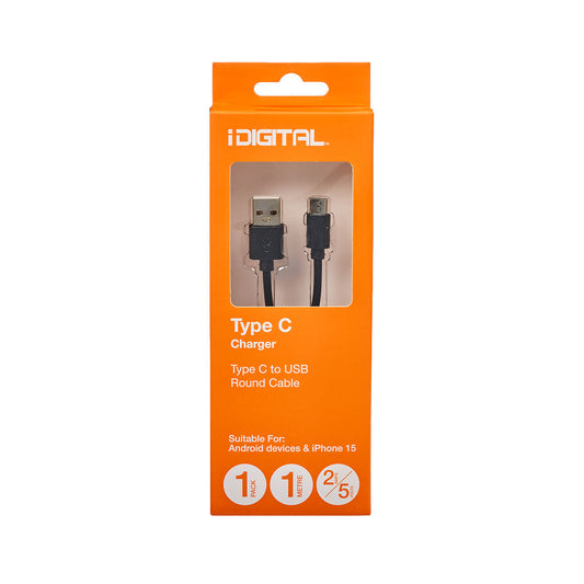 Type-C To Usb Cable Black / White 2a 1m