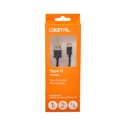 Type-C To Usb Cable Black / White 1a 2m