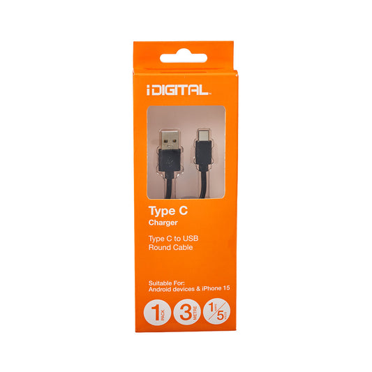 Type-C To Usb Cable Black/ White 1a 3m