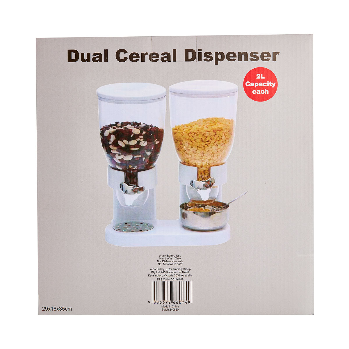 Cereal Dispenser Dual 2L