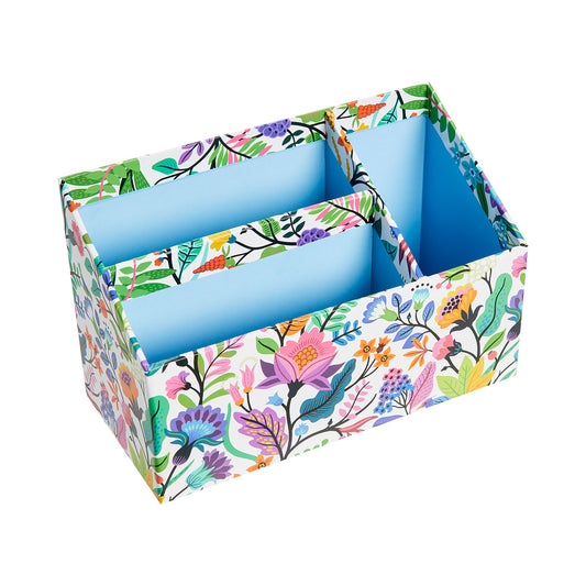 Desk Organiser Paper Bright Floral Print