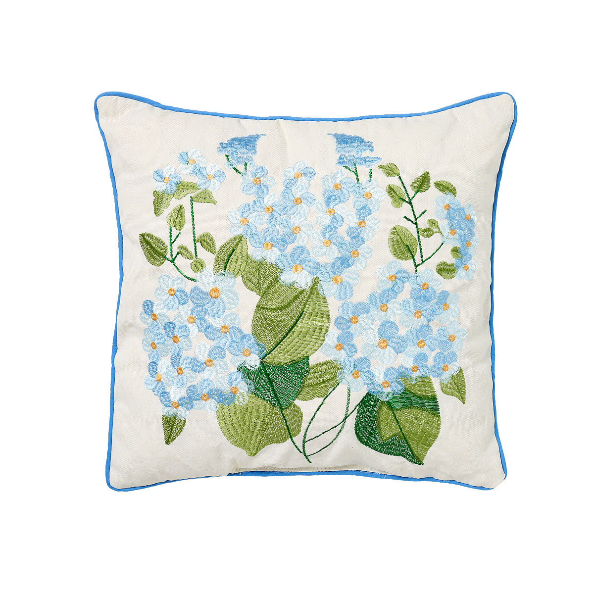 Farm Hydrangea Square Cushion Blue/Pink