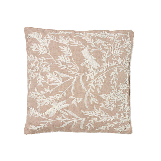 Square Cushion Farm Leaf/Wreath