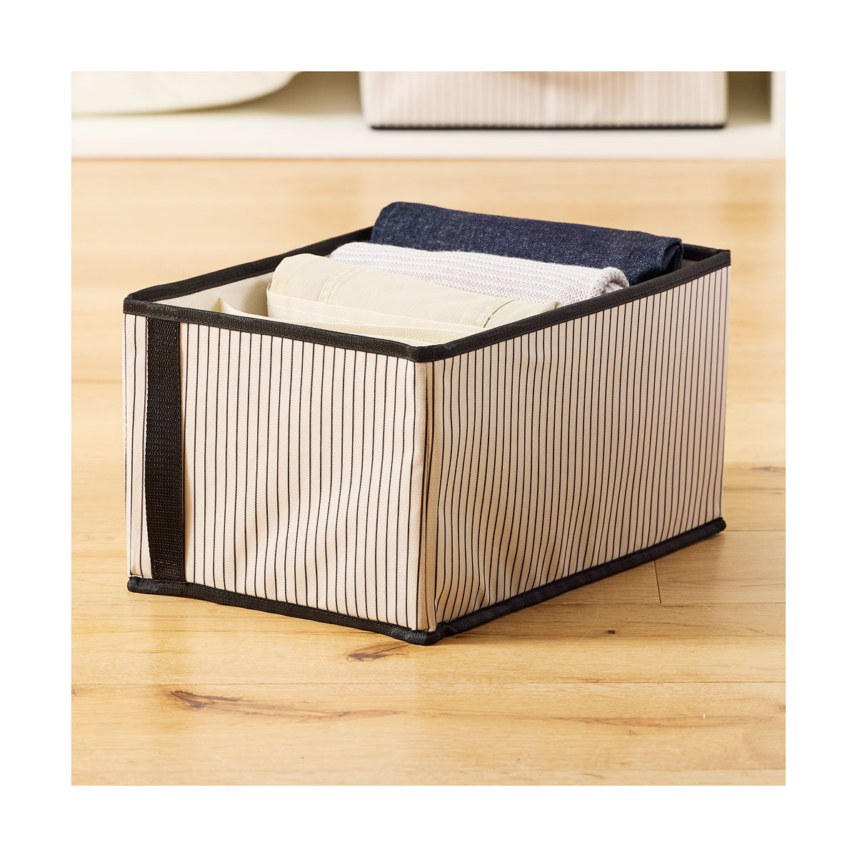 Stripes Wide Clothes Organiser Black
