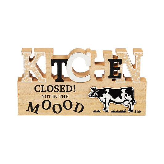 Tabletop Kitchen Plaque Closed/Family Where
