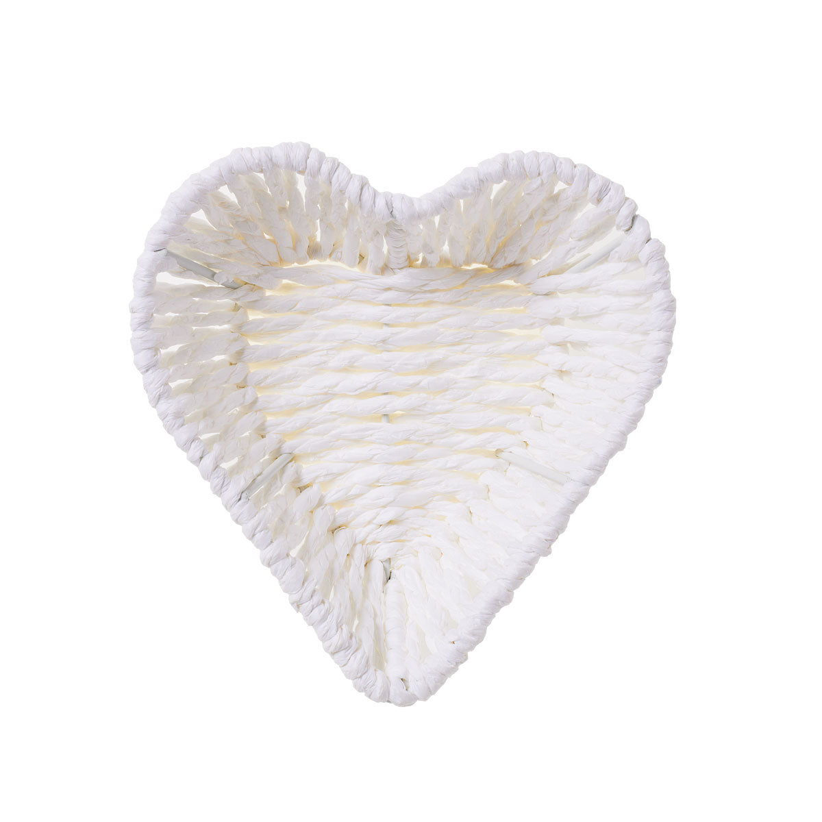 Tray Woven Heart Small 13cm W,H,T