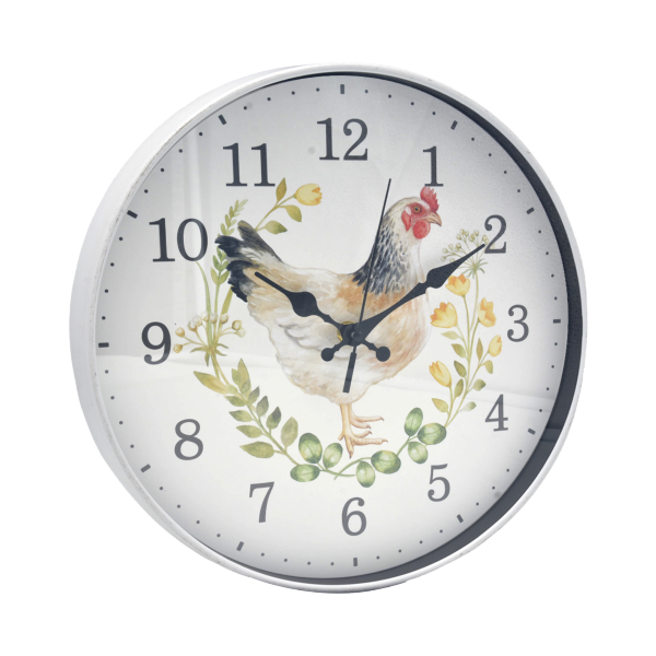 Clock Farm Rooster/Watercan 30cm