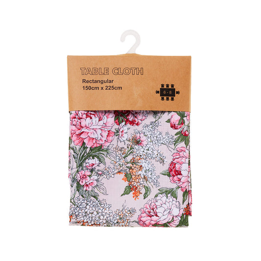 Farm Tablecloth Print Floral/Blue 150x225cm