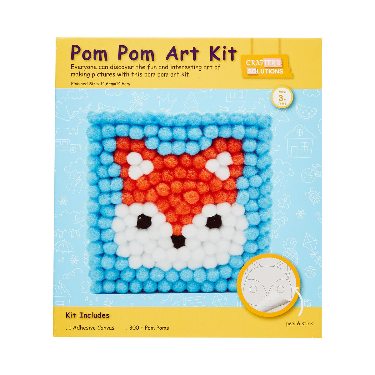 Pom Pom Art Kit Rainbow/Fox