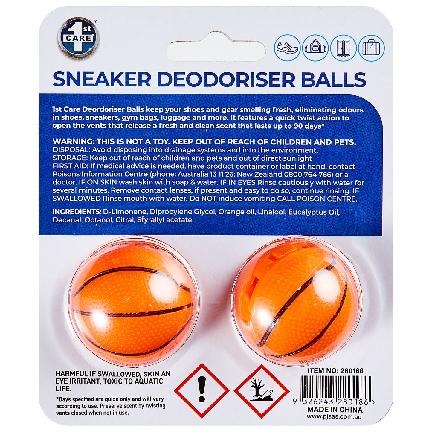 Sneaker Deodorising Balls 2pk
