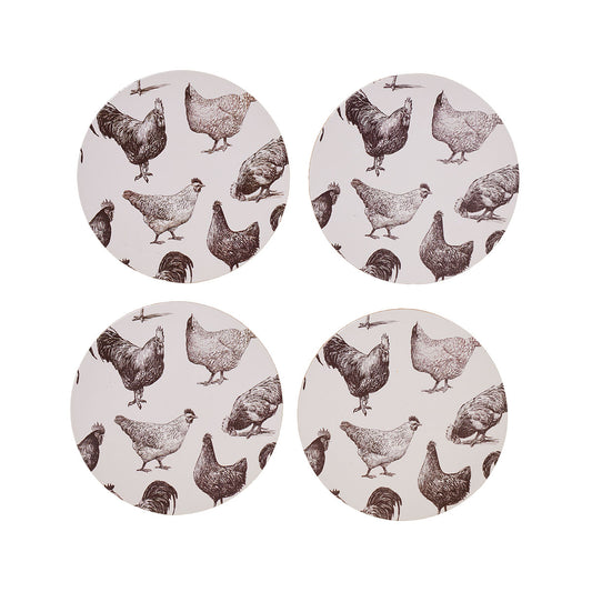 Farm Coaster Corkback 4pk