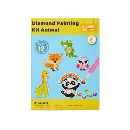 Diamond Painting Kit Animals 12 Pce