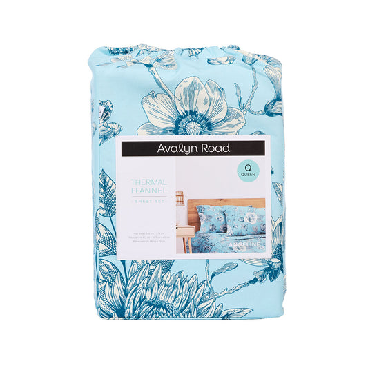 Flannelette Sheet Set Printed QB Assorted