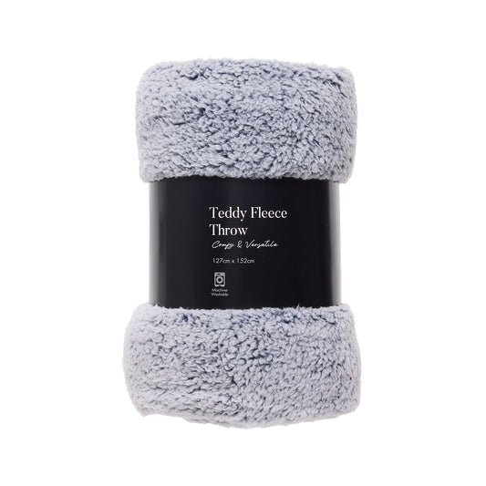 Teddy Fleece Throw Navy 127x152cm