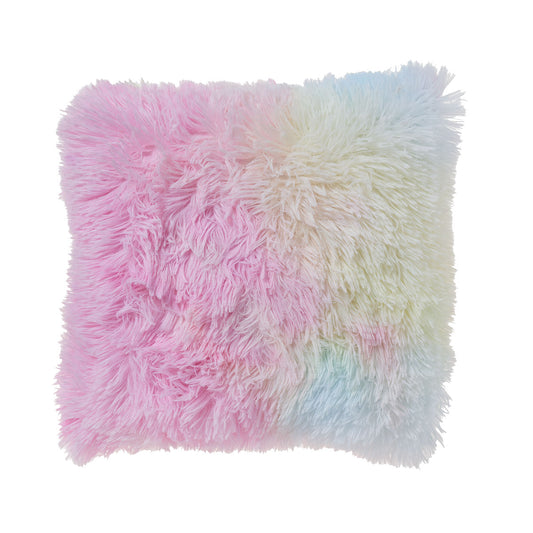 Cushion Fluffy Rainbow/Blue 40cm