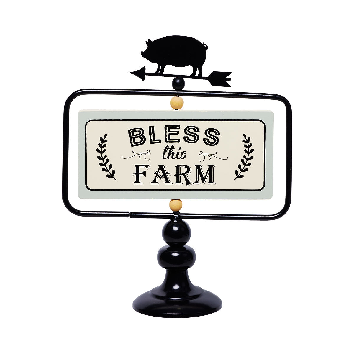 Tabletop Metal Farm Sign Rooster/Pig