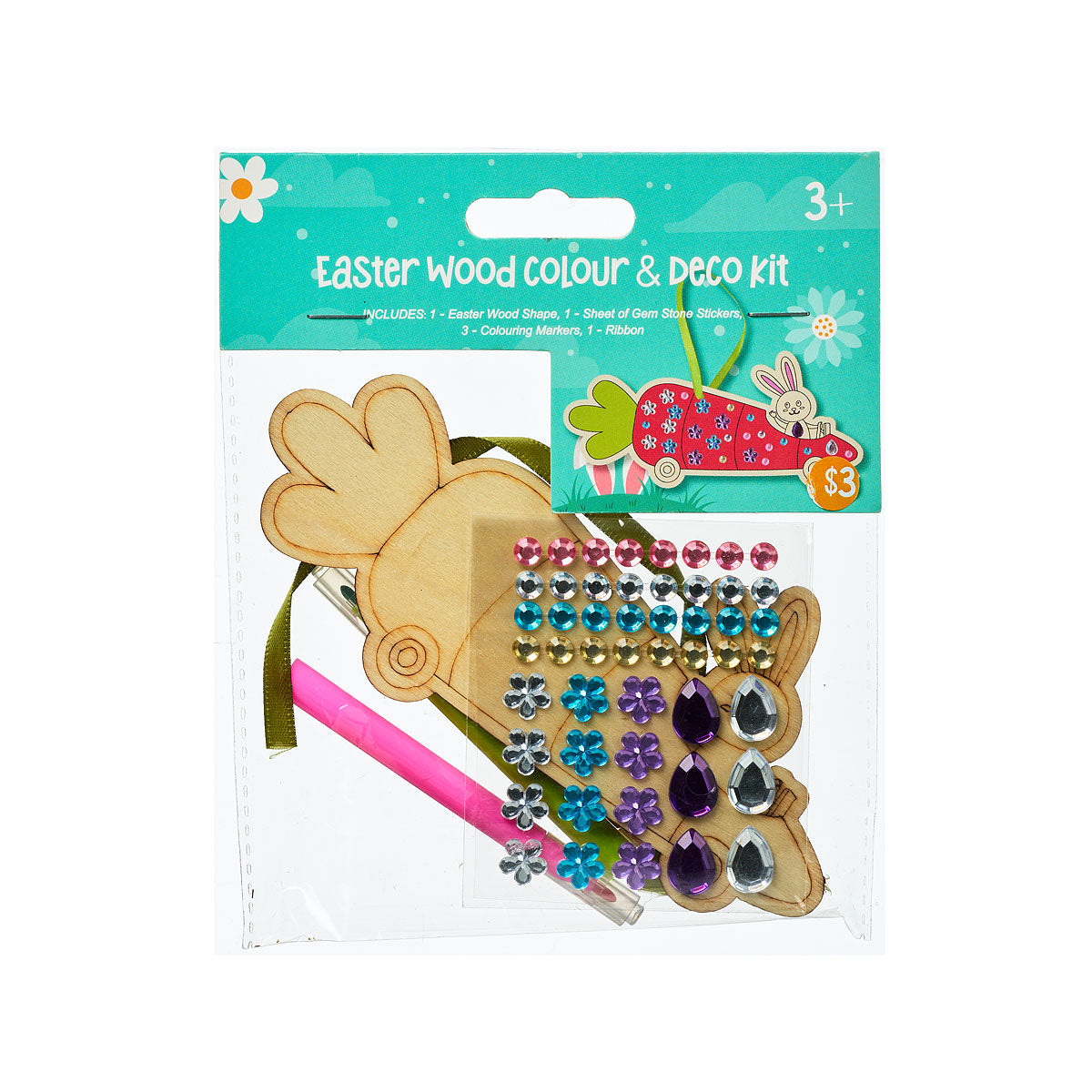 Easter Wood Colour & Deco Kit Assorted