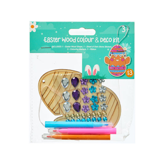 Easter Wood Colour & Deco Kit Assorted