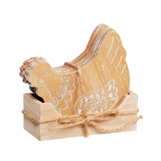 Coasters Chickens 4pk