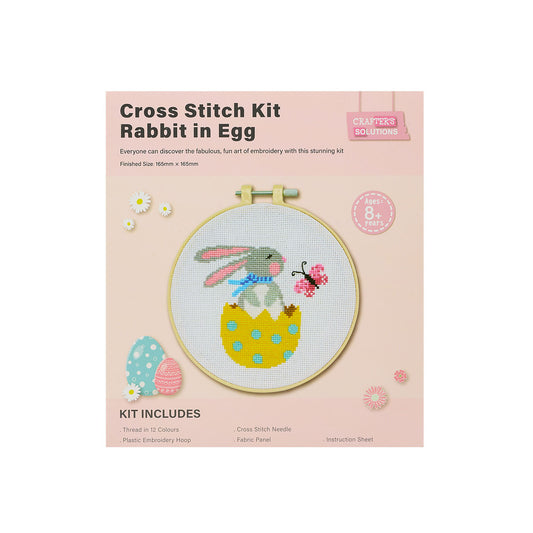Easter Cross Stitch Kit Rabbit In Egg
