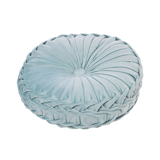 Round Cushion Pleated Pink/Aqua
