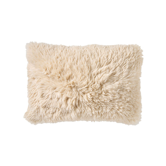 Long Pile Rectangular Faux Fur Cushion