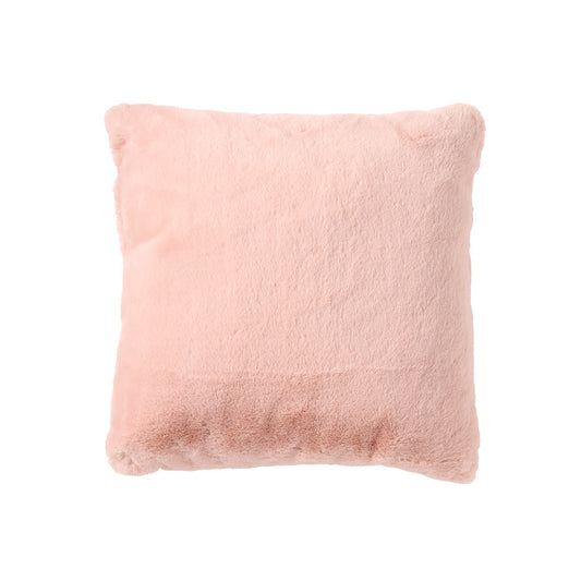 Luxe Faux Mink Cushion Pink/Cream 40x40cm