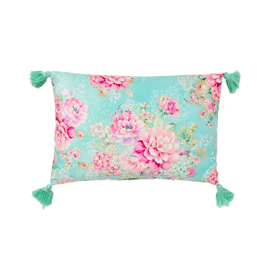 Regency Rectangular Printed Cushion Pink/Aqua