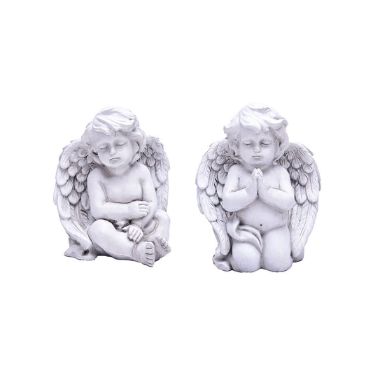 Praying Angel Cement Decor Assorted