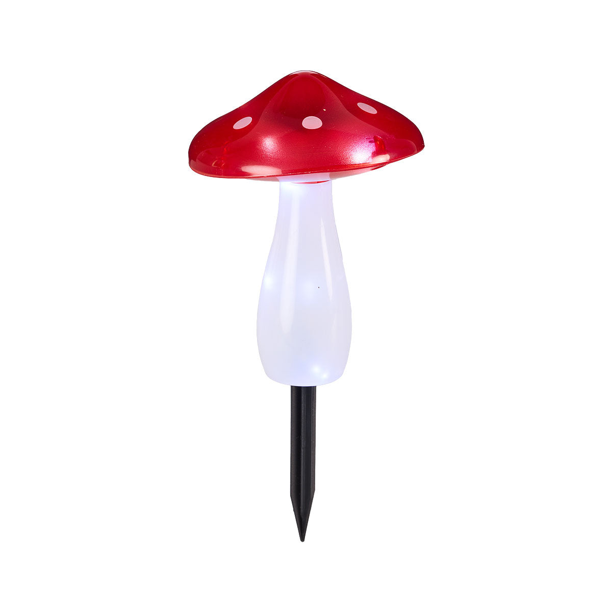 Mushroom Solar Stake Light Red