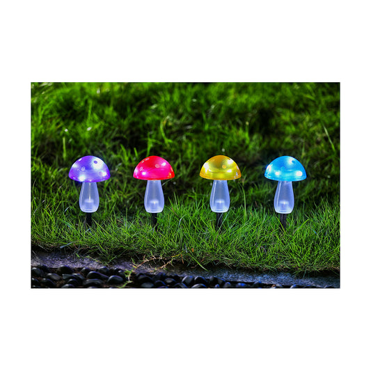 Solar Mushroom Stake Light Small Assorted