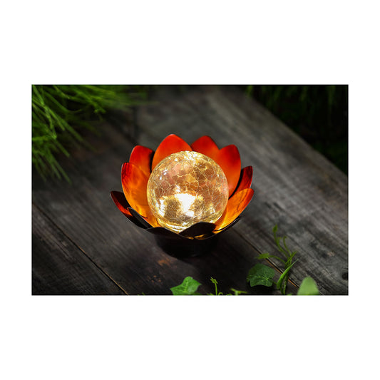 Lotus Table Orb Solar Light Grey