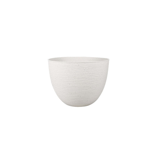 Tapered Sand-Look Plastic Pot Black D28cm