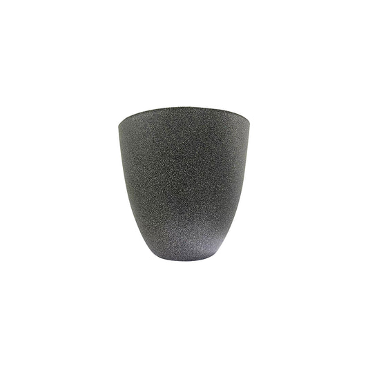 Tapered Stone-Look Plastic Pot Grey D33cm
