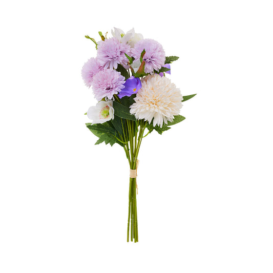Romantic Faux Wildflower Bouquet Pink/Lavender