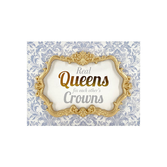 Tabletop Plaque Ornate Regency Queens