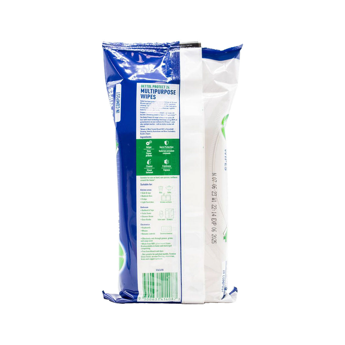 Dettol 24 hr Protect Multipurpose Wipes Citrus Burst 90pk