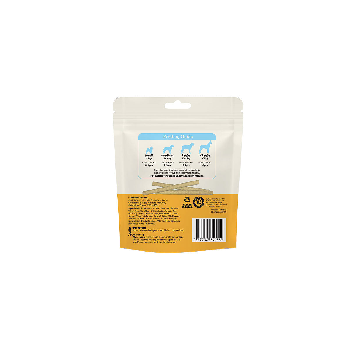 Pups In The Pantry Milky Sticks 100g