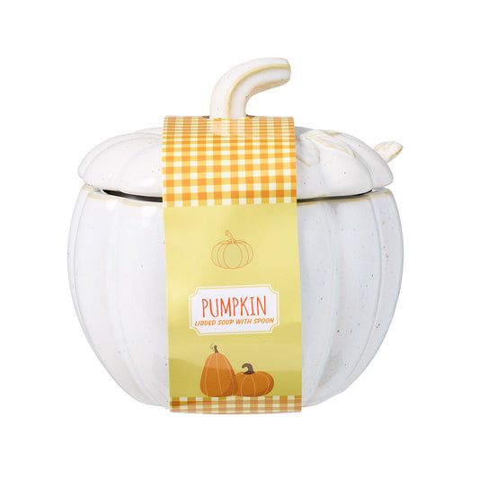 Pumpkin Lidded Soup With Spoon