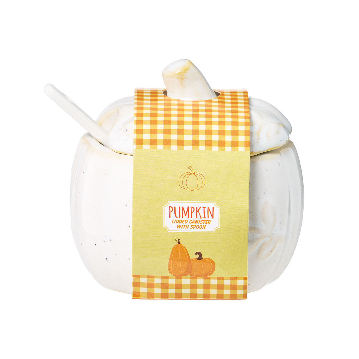 Pumpkin Lidded Canister With Spoon