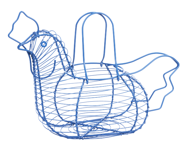 Egg Wire Basket Blue