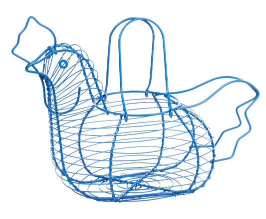 Egg Wire Basket Blue