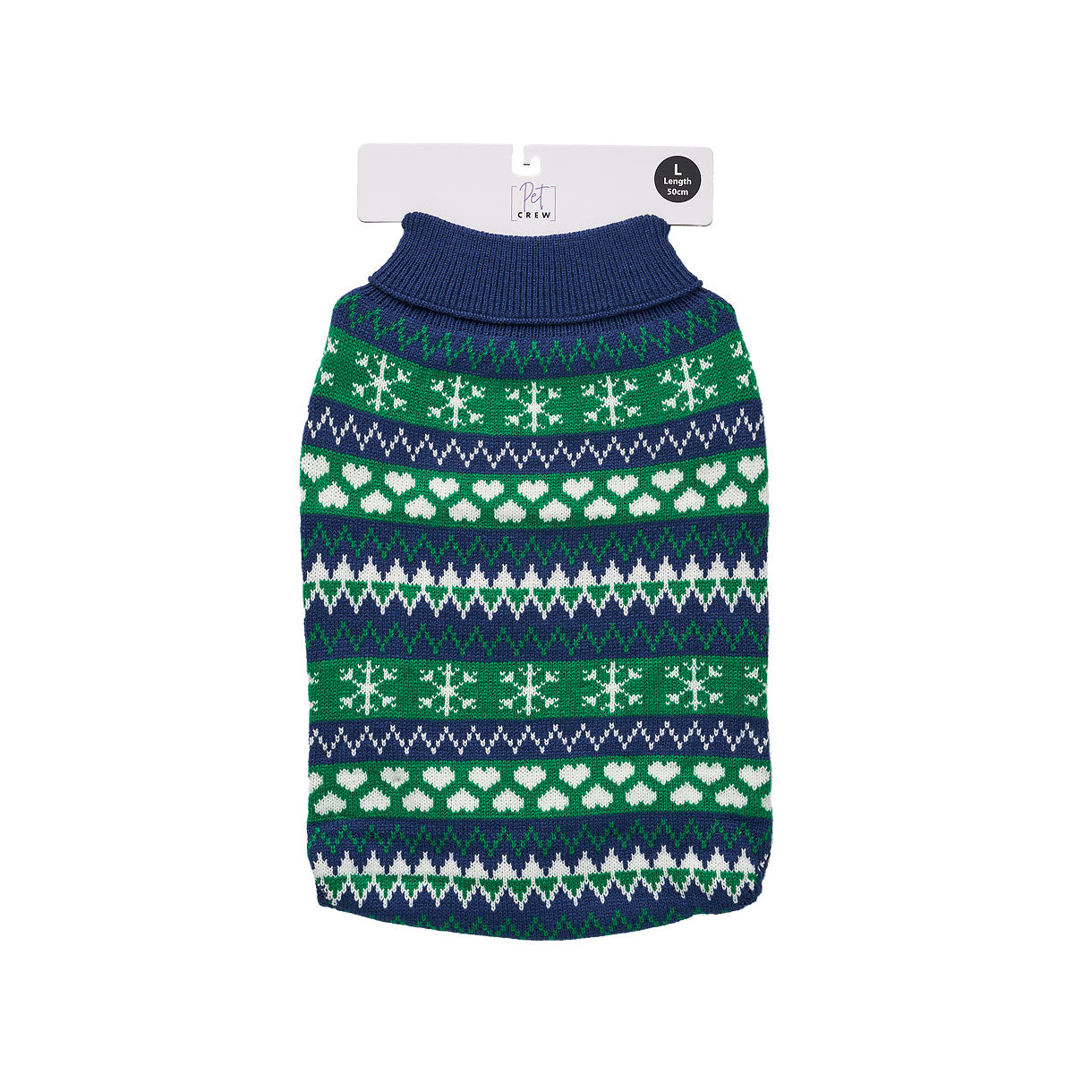 Pet Fairisle Knit Light Blue/Navy 30/40/50cm