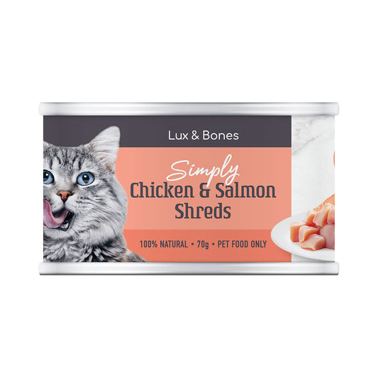 Lux & Bones Chicken and Salmon Shreds 70g