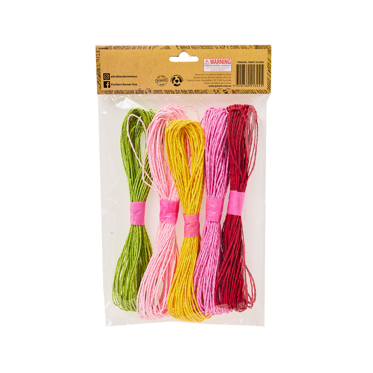 Paper Raffia 5pk Assorted