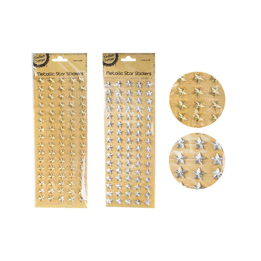 Stickers Star Metallic Assorted