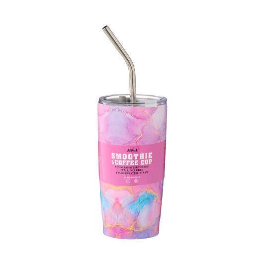 Pink Ombre Stainless Steel Smoothie & Coffee Cup Assorted